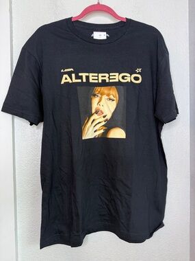 LISA Alter Ego Portrait T-Shirt black short sleeve Blackpink K-pop